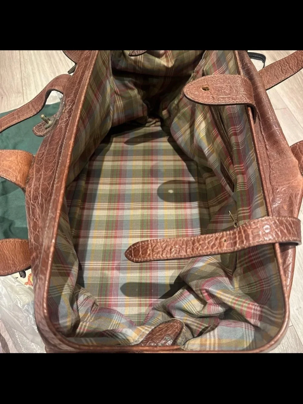 Mulberry duffel croc